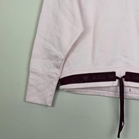 Under Armour Project Rock Sweatshirt Womens Medium Pink Crewneck Pullover Bull - Picture 4 of 11